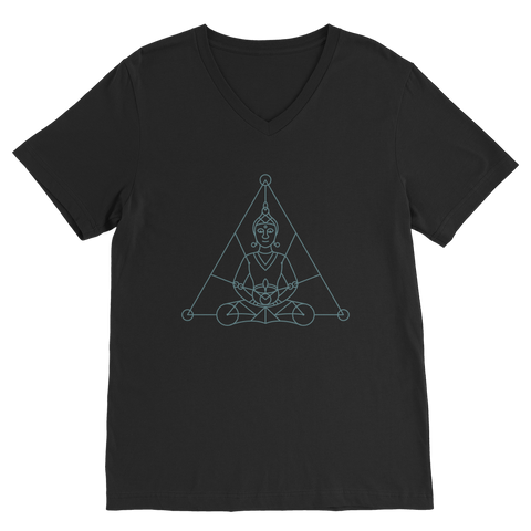 Zen Meditation-01 ﻿Premium V-Neck T-Shirt