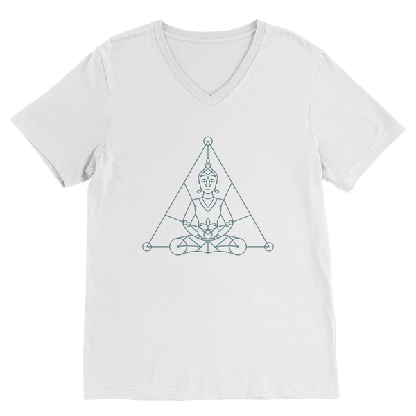 Zen Meditation-01 ﻿Classic V-Neck T-Shirt