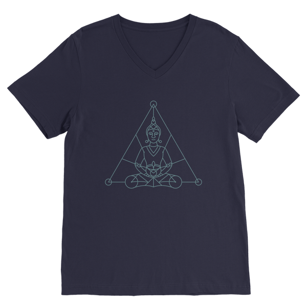 Zen Meditation-01 ﻿Classic V-Neck T-Shirt