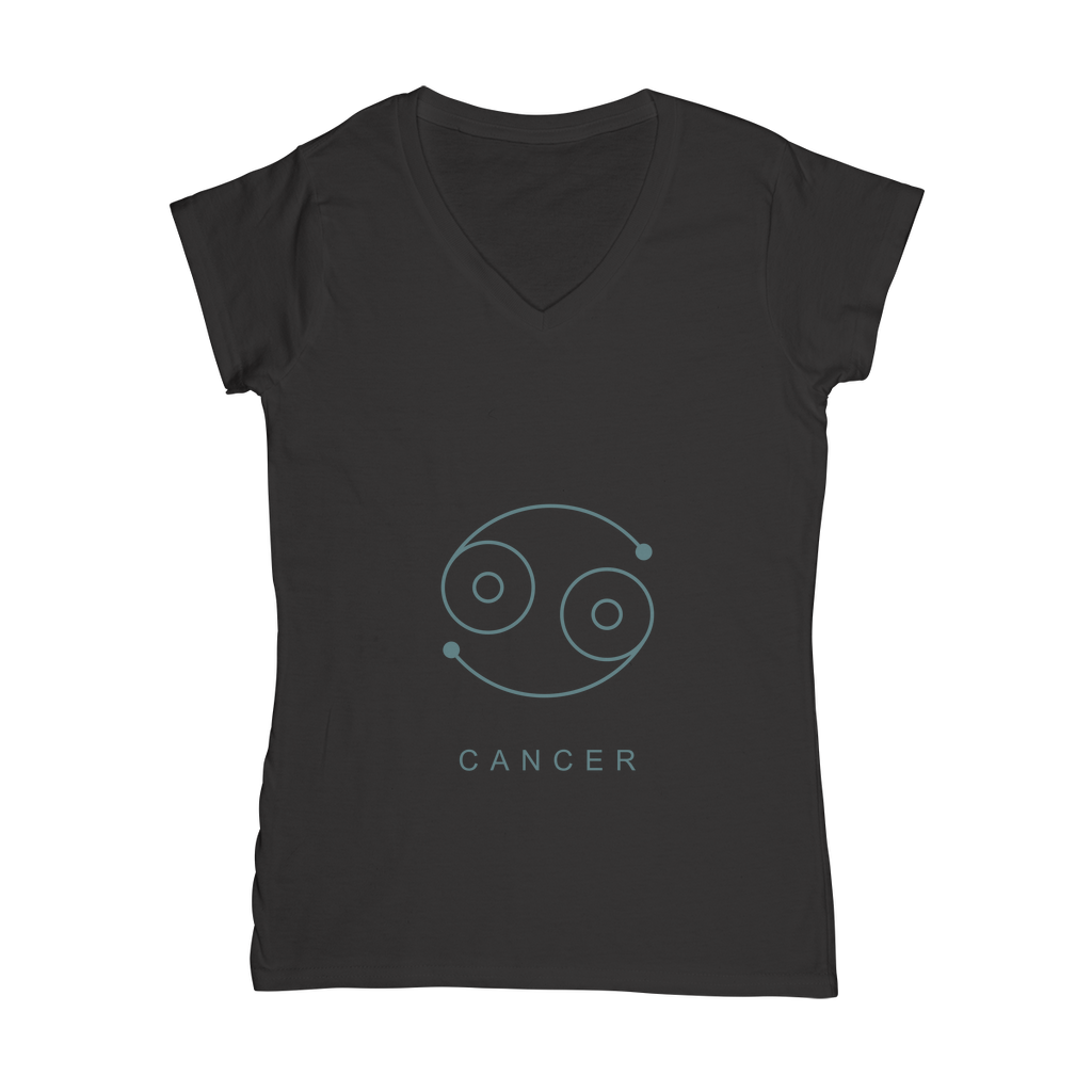 cancer-01 ﻿Classic Women's V-Neck T-Shirt