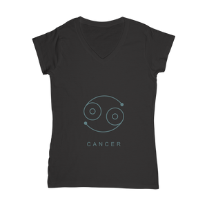 cancer-01 ﻿Classic Women's V-Neck T-Shirt