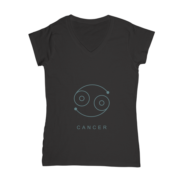 cancer-01 ﻿Classic Women's V-Neck T-Shirt