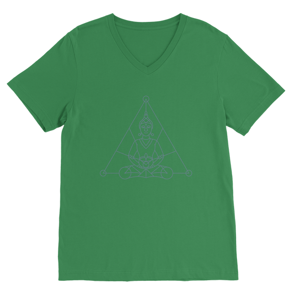 Zen Meditation-01 ﻿Classic V-Neck T-Shirt