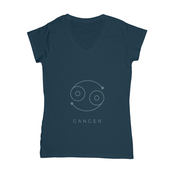 cancer-01 ﻿Classic Women's V-Neck T-Shirt