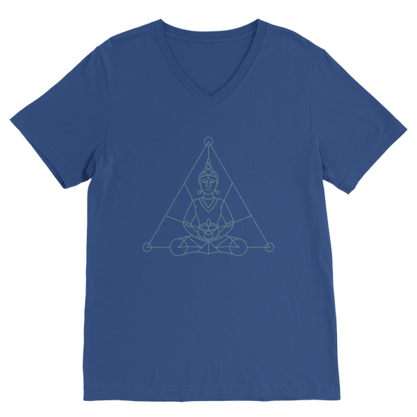 Zen Meditation-01 ﻿Classic V-Neck T-Shirt