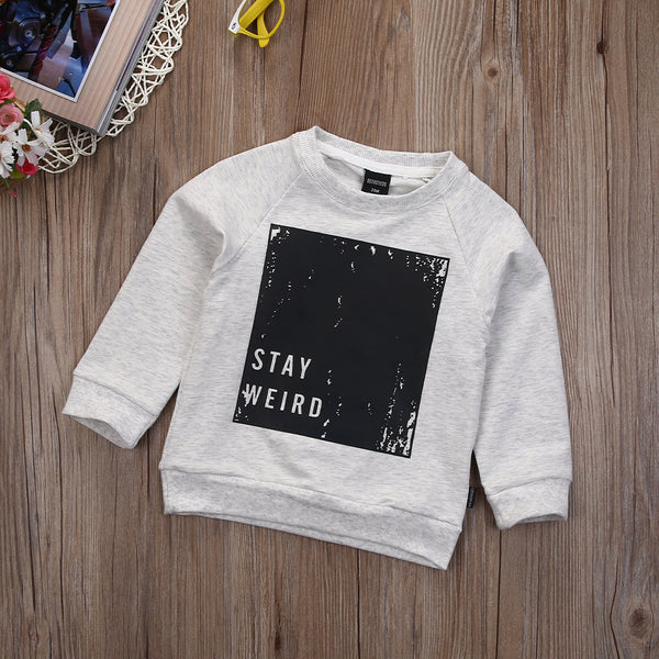 2 Colors Baby Boys Spring/Autumn Pullover Tops Babies Boy Long Sleeve Letter T-Shirt Sweatshirt Clothing Toddler Clothes