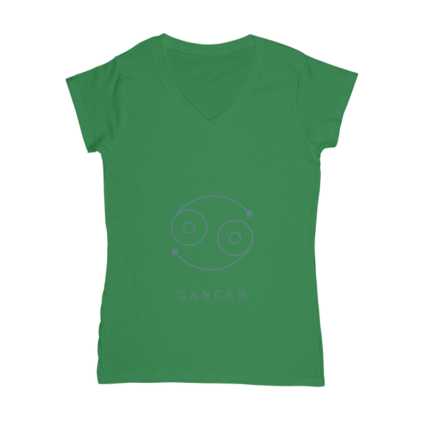 cancer-01 ﻿Classic Women's V-Neck T-Shirt