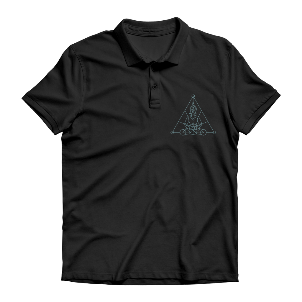 Zen Meditation-01 ﻿Premium Adult Polo Shirt