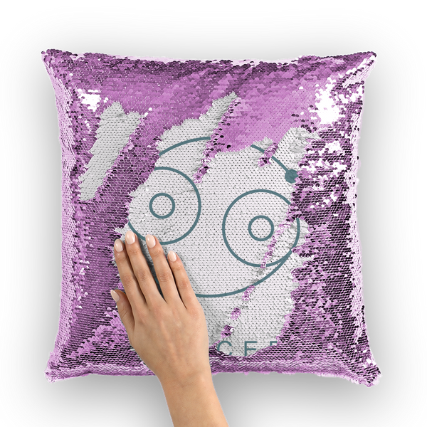 cancer-01 ﻿Sequin Cushion Cover