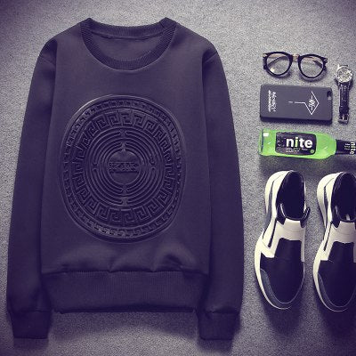 Autumn NEW Arrived 3D printed (Space cotton) Long sleeve sweatshirts Black&white Street Punk casual Hoodies Men hoody MQ644