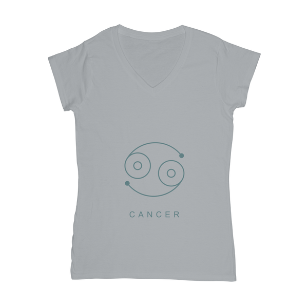 cancer-01 ﻿Classic Women's V-Neck T-Shirt