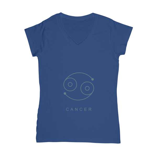 cancer-01 ﻿Classic Women's V-Neck T-Shirt