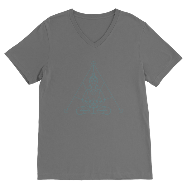 Zen Meditation-01 ﻿Classic V-Neck T-Shirt