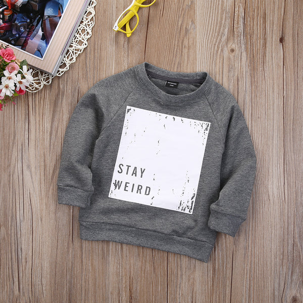 2 Colors Baby Boys Spring/Autumn Pullover Tops Babies Boy Long Sleeve Letter T-Shirt Sweatshirt Clothing Toddler Clothes