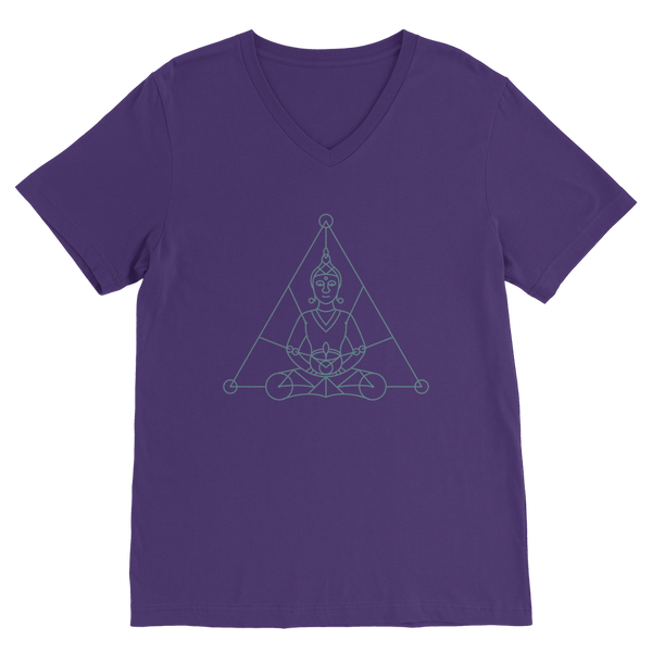 Zen Meditation-01 ﻿Classic V-Neck T-Shirt